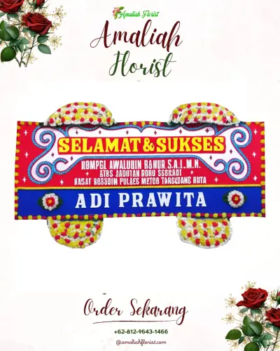 Karangan Bunga Ucapan Selamat di Sidengok